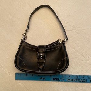 Mini Coach Bag Black Leather